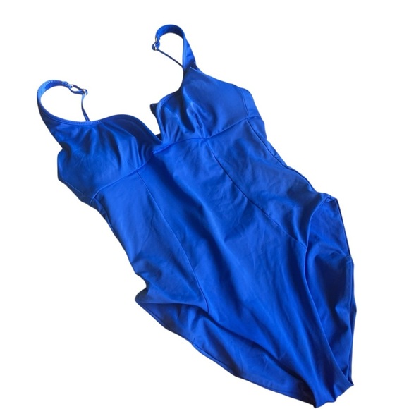 BECCA Color Code V-Wire One-Piece Swimsuit Ultra Marine Blue Medium - Picture 3 of 10